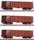 66124  Roco 3 Piece Set: Roller Shutter Freight cars
